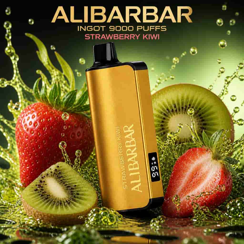 ALIBARBAR INGOT 9000 PUFFS-Strawberry Kiwi